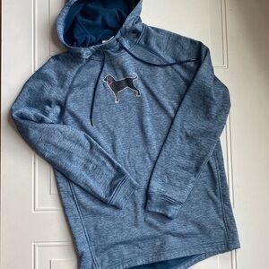 The Black Dog Mens Performance Hooded Sweatshirt Blue S